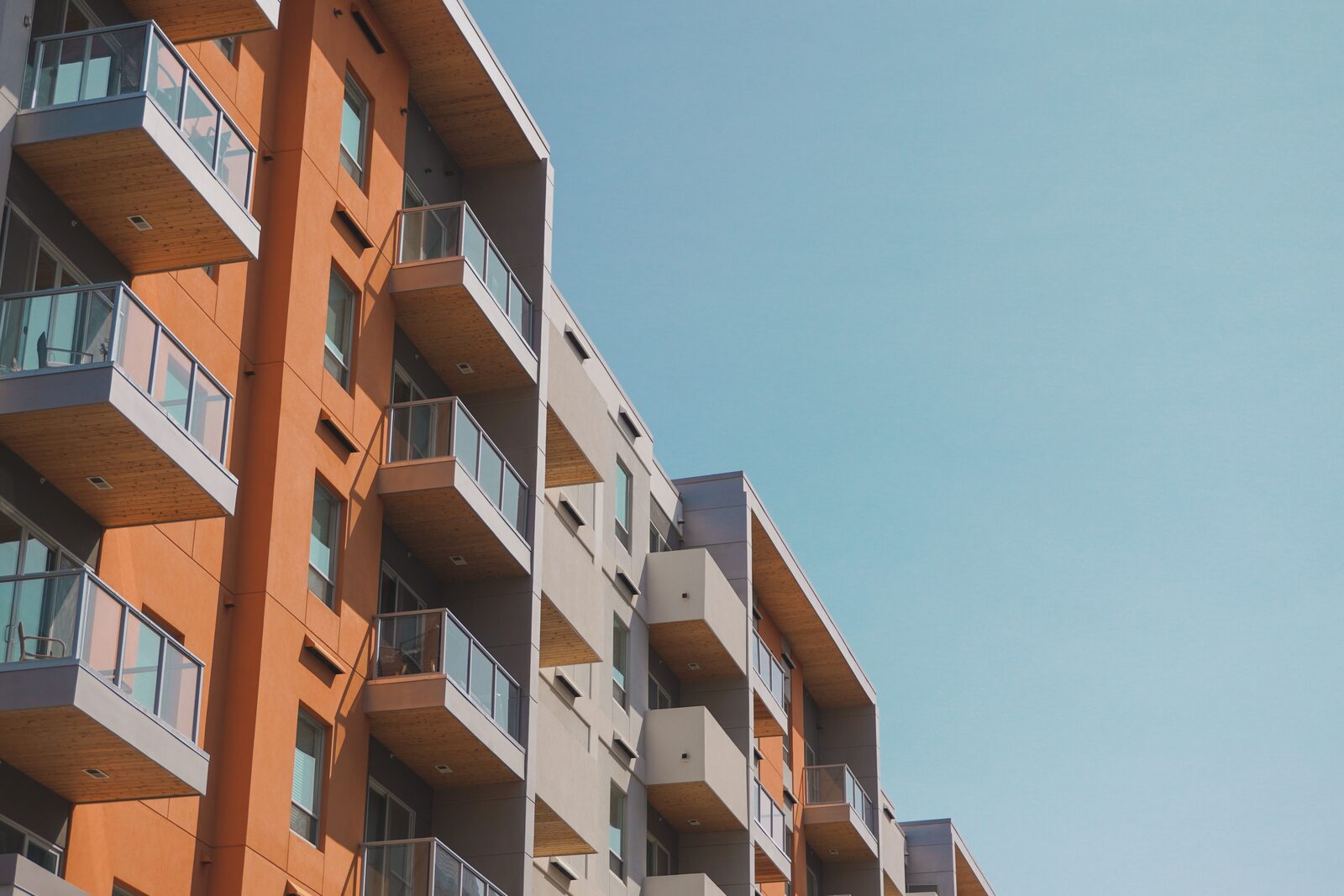 Residential building with balconies