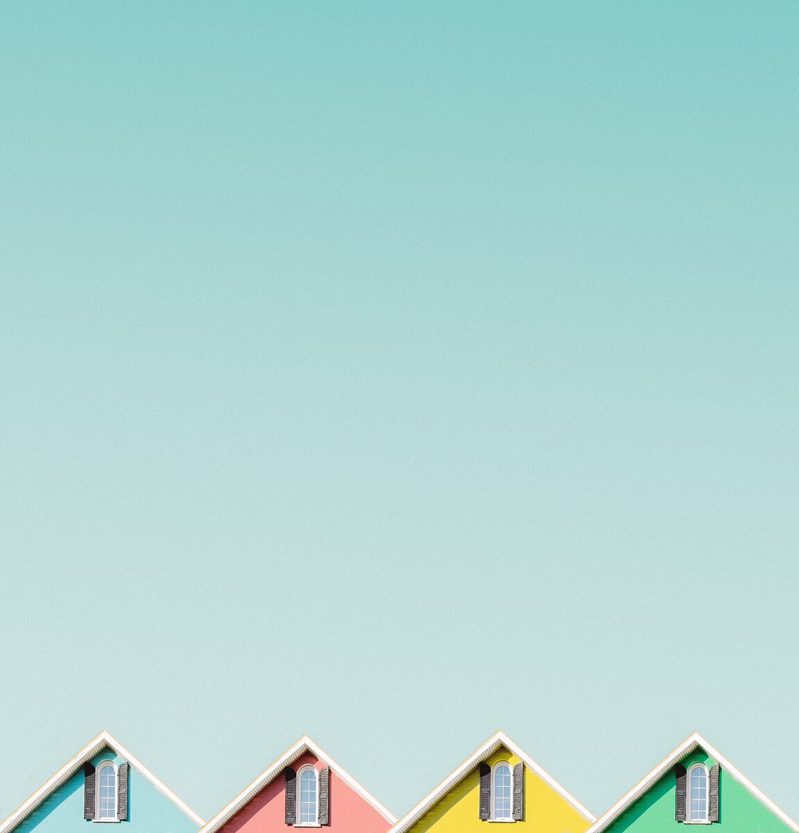 Colorful architecture beneath a blue sky