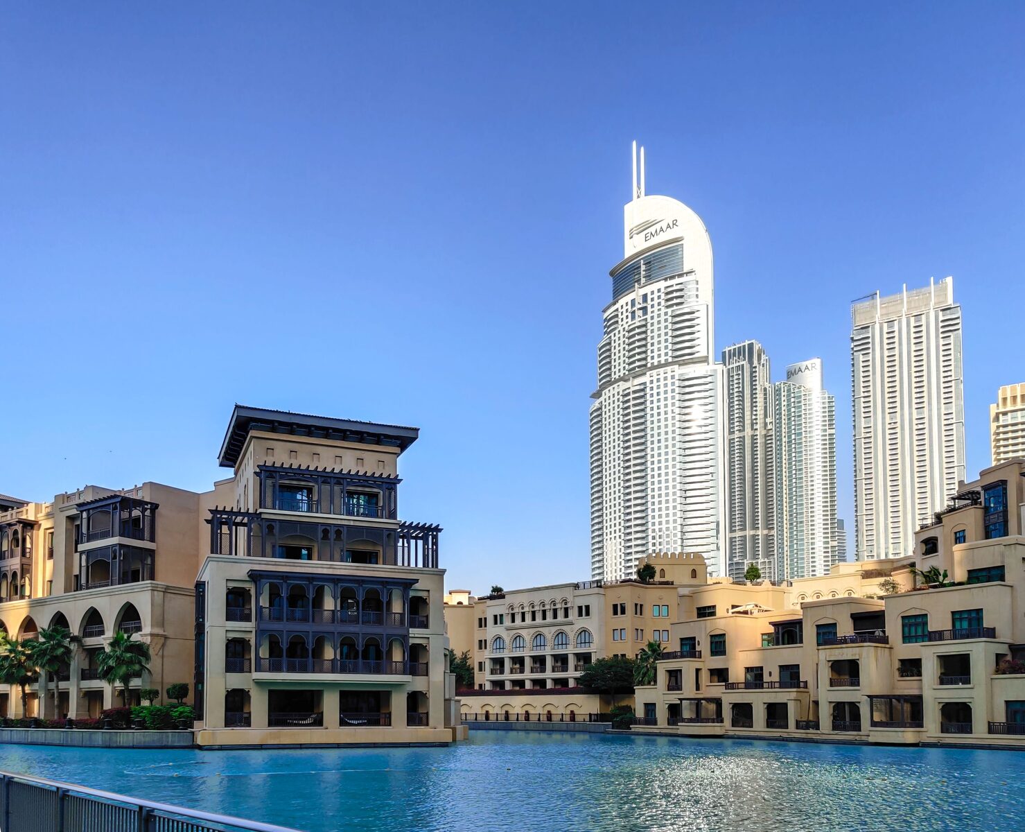 Dubai skyline along the coast